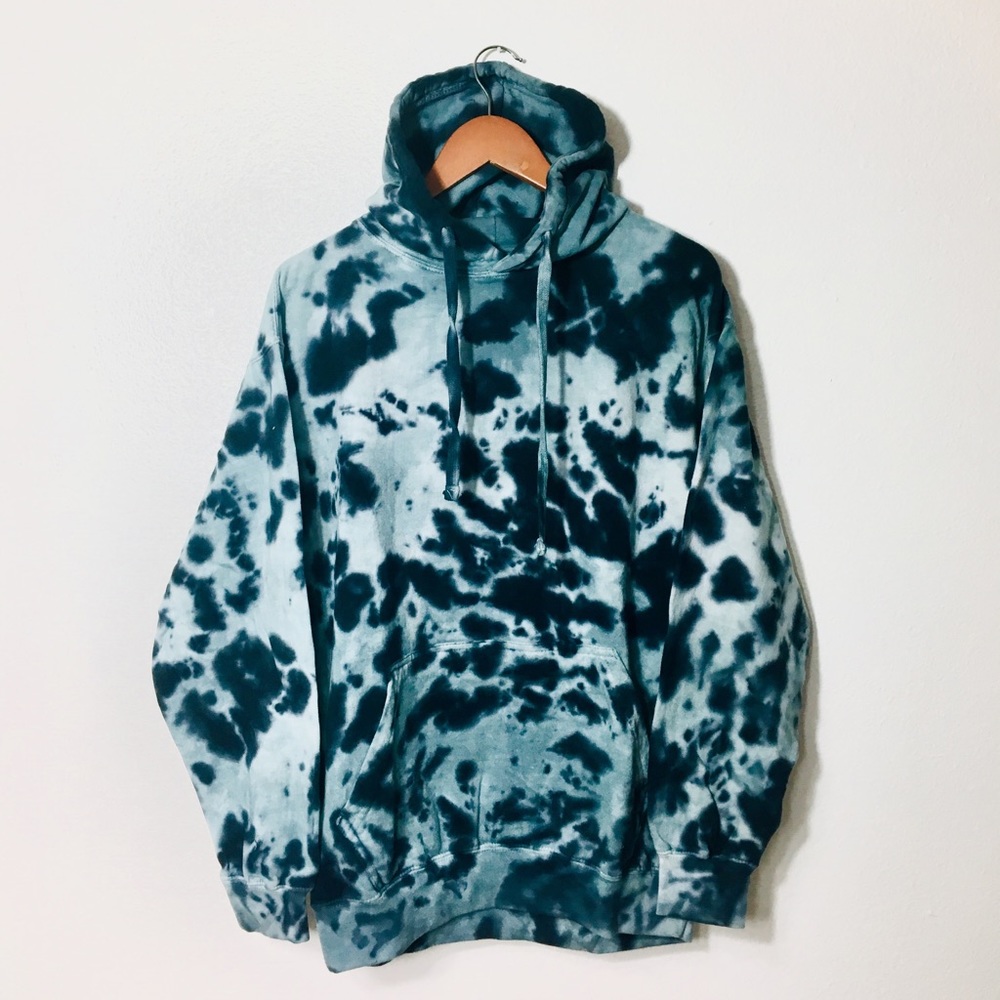 New make and model unisex tie dye hoodie.